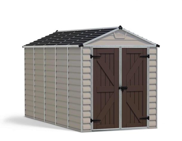 a product listing image for Palram-Canopia SkyLight 6x12 Storage Shed