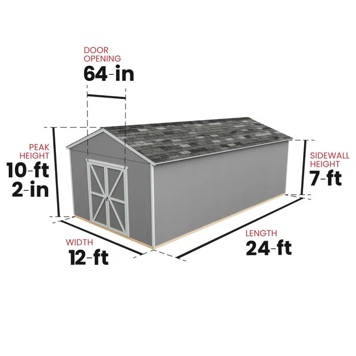 astoria storage shed 12x24 measurement guide