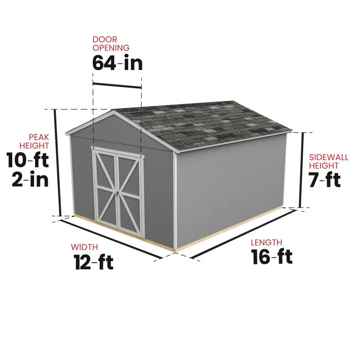 astoria storage shed 12x16 measurement guide