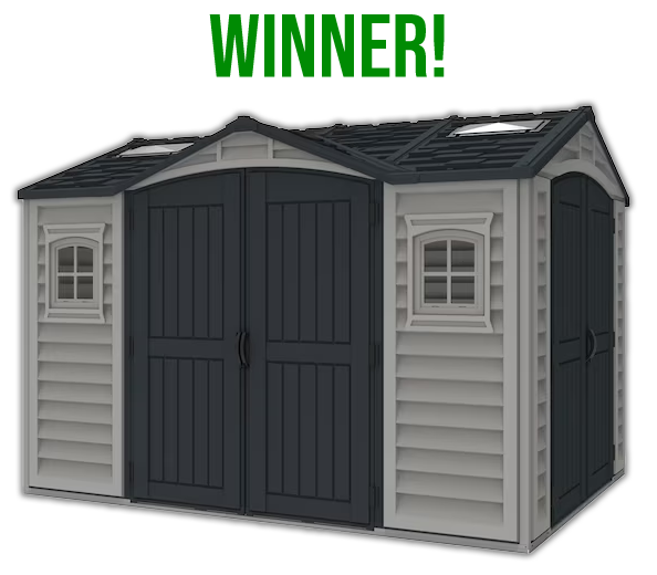 Duramax 8ft Apex Pro Gable Vinyl Storage Shed