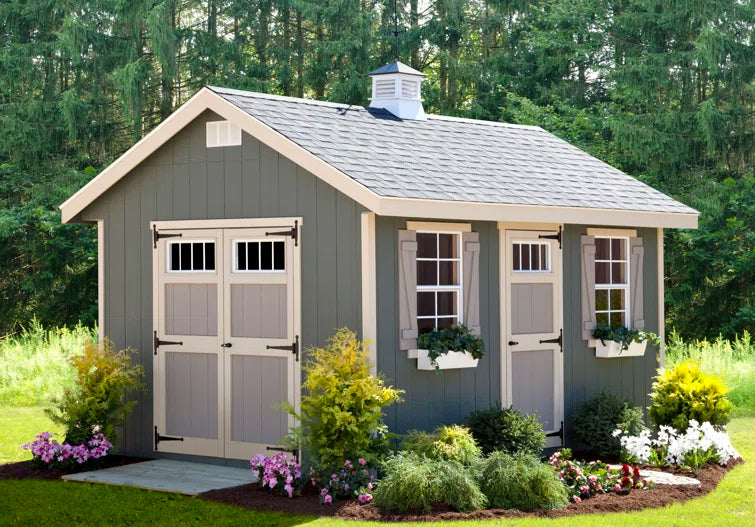 ez-fit shed with double doors single door and windows