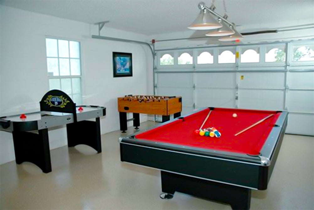 garage converted to game room