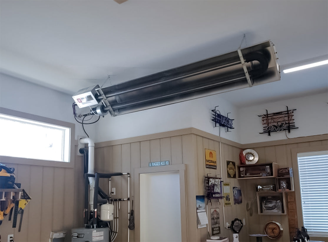 infrared heater attached to the ceiling