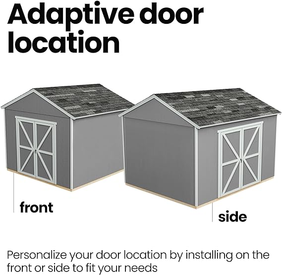 Rookwood outdoor shed door location placement