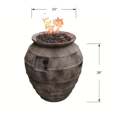 Modeno Pompeii Fire Pit specs drawing