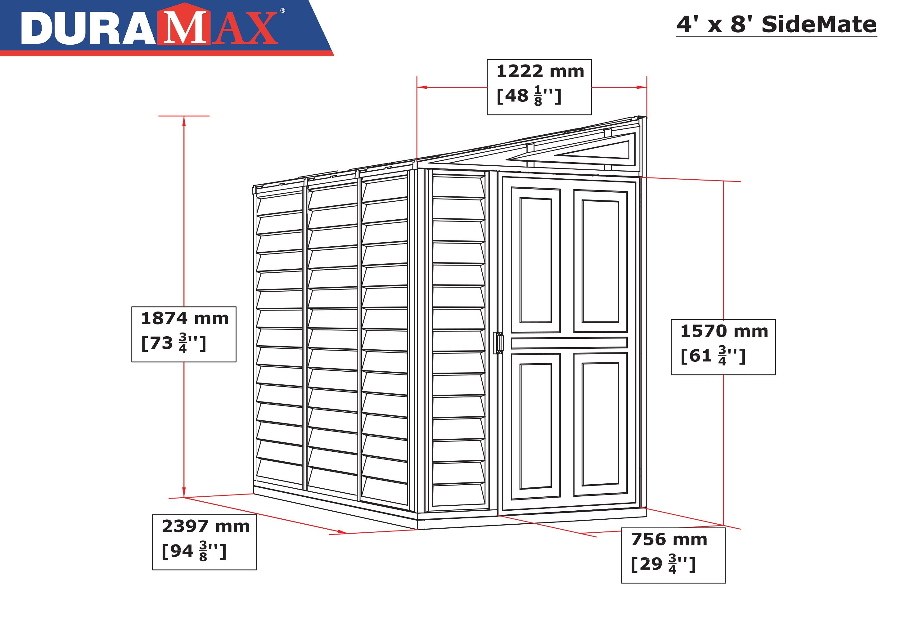 Technical drawing of Duramax The SideMate 4