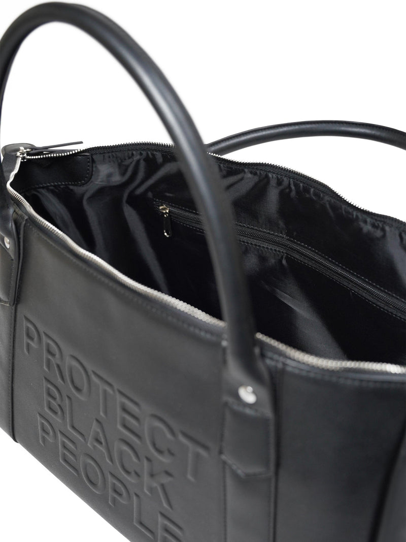 PBP VEGAN LEATHER DUFFLE BAG BLACK