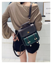 Load image into Gallery viewer, Honey Bee Designer Messenger Mini Backpack
