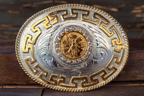 9MM EL CENTENARIO Cowboy Western Belt Buckle 