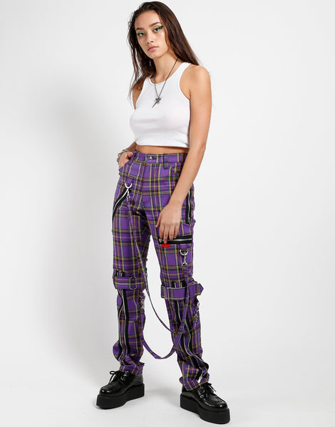 TRIPP NYC - BONDAGE PANT VIOLET PLAID