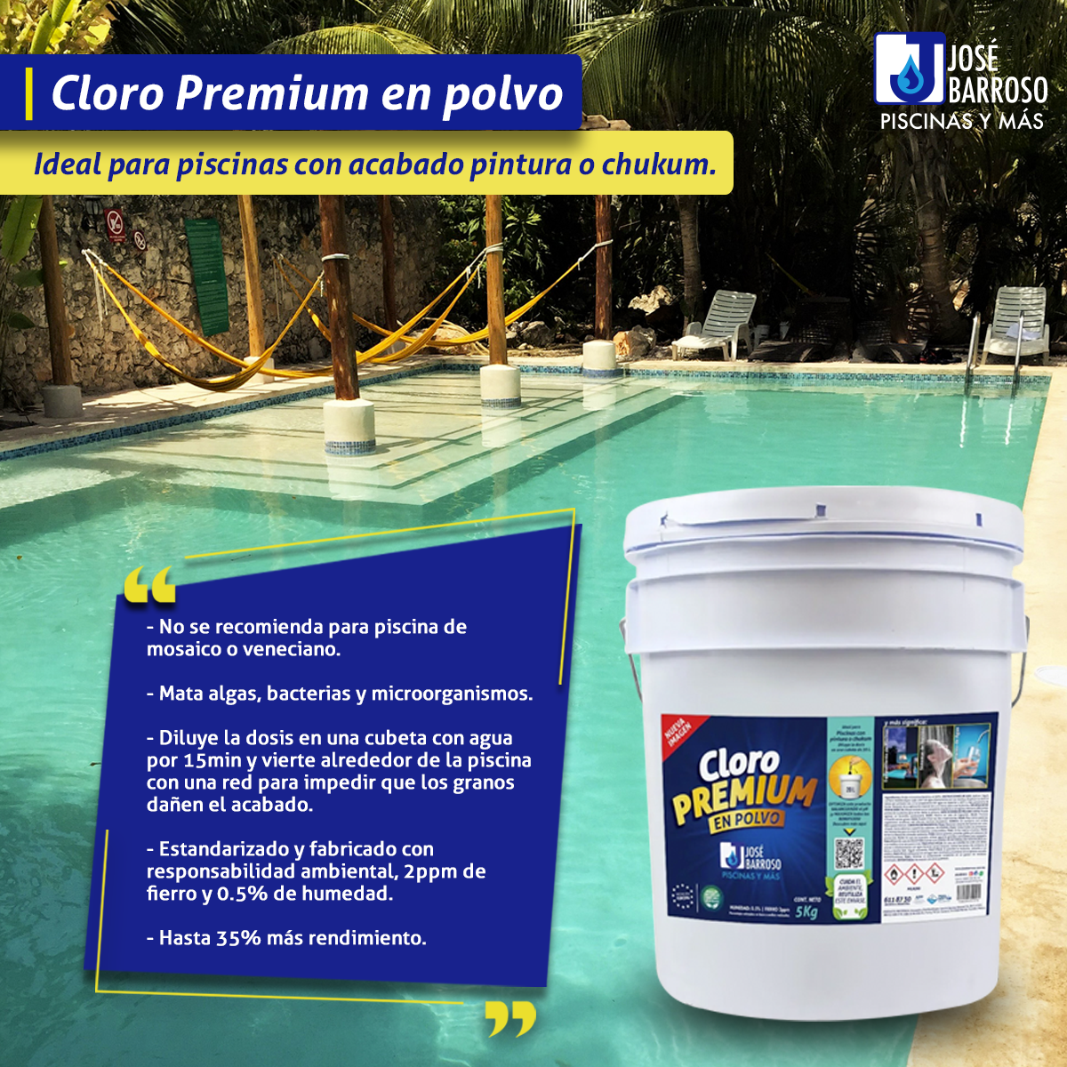 Tricloro En Polvo Para Alberca 5kg - Premium + Rendimiento! – José Barroso