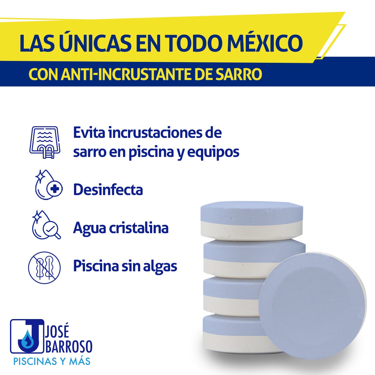 Tricloro Pastillas Para Alberca 20kg Multifunción AntiSarro! – José Barroso