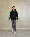 Heavy Plain Pocket Logo Hoodie - Black Tribal Society