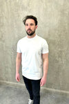 Luxury Cotton Logo Neck T Shirt - White Tribal Society