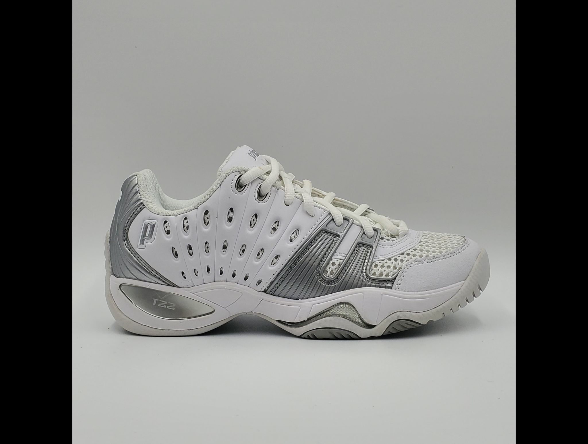 Prince Women's T22 Tennis Shoes - White and Silver – All About Tennis