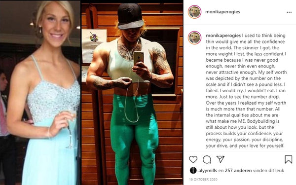 growth of female bodybuilder Monika Perogies