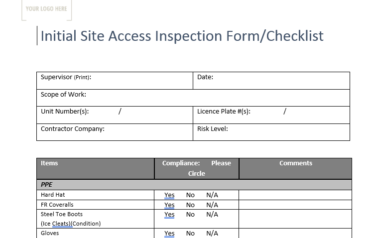 sample microsoft access inspection database