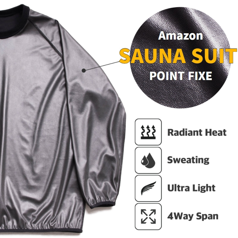 POINT FIXE Sauna Suit for Men and Women, Sweat Suit Gym Workout Weight Loss Slim Fitness Clothes