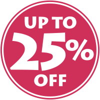 Up to 25% off