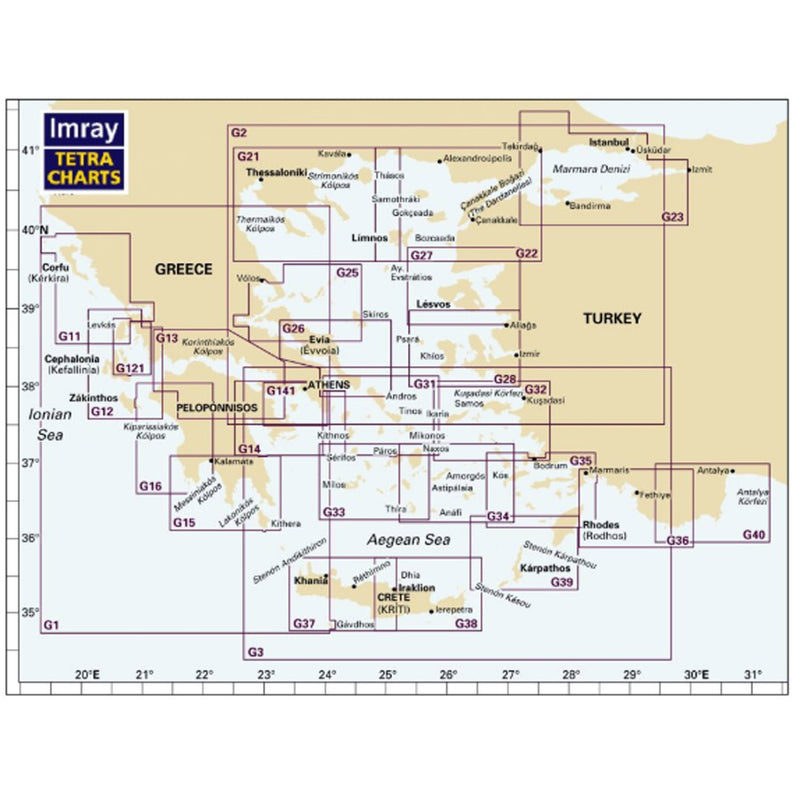 Imray Chart G1 - Greece and Peloponissos