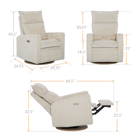 Dimensions fauteuil Arya motorisé