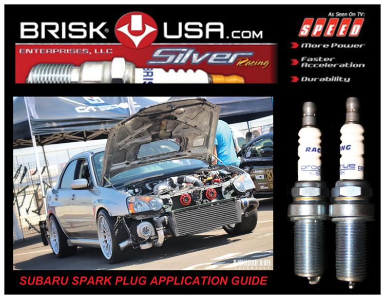 Subaru Impreza STI BRISK high performance racing spark plug application guide