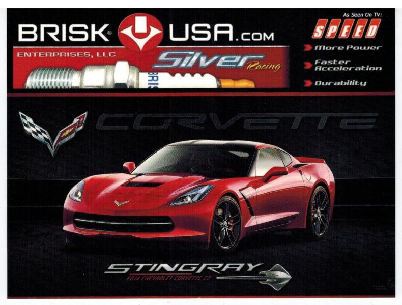 Corvette Brisk high performance racing spark plug application guide