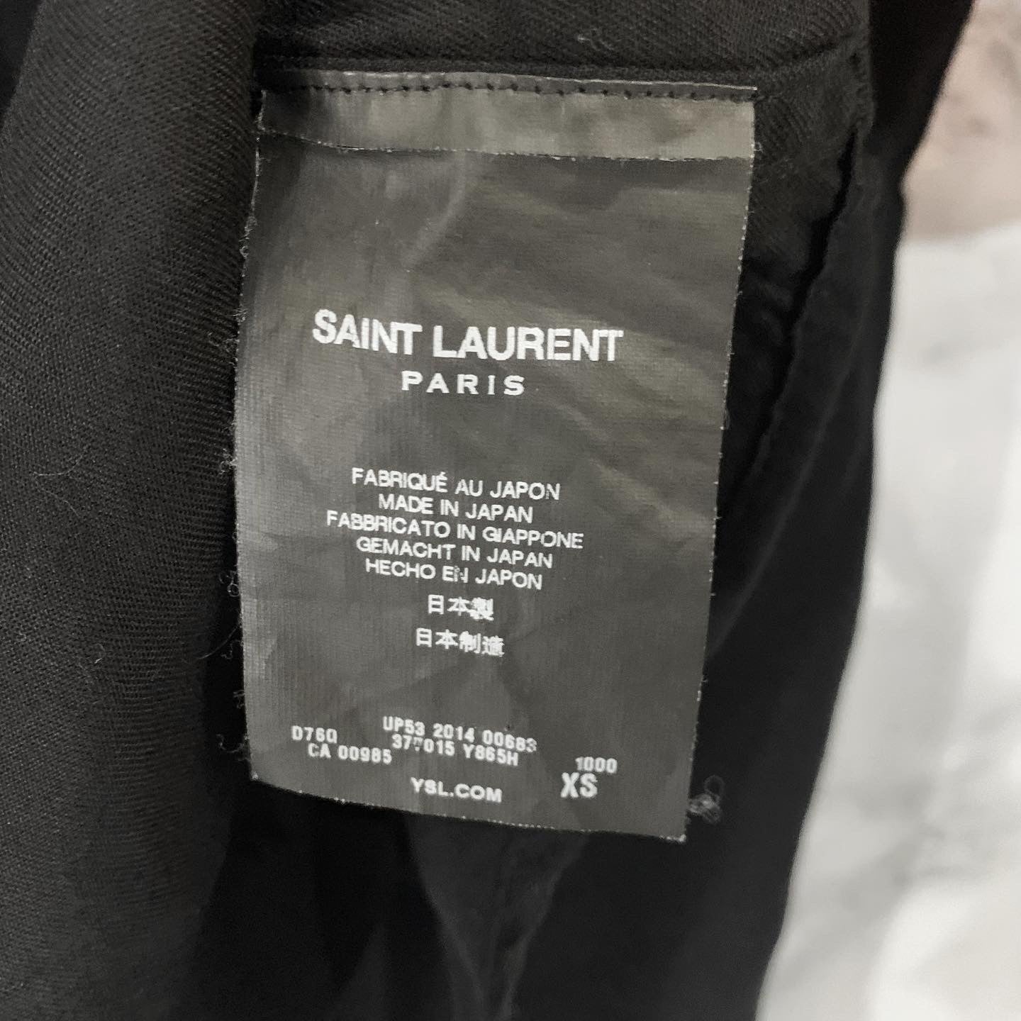 人気新品 SAINT LAURENT 15SS ジオメトリックシルク シャツ