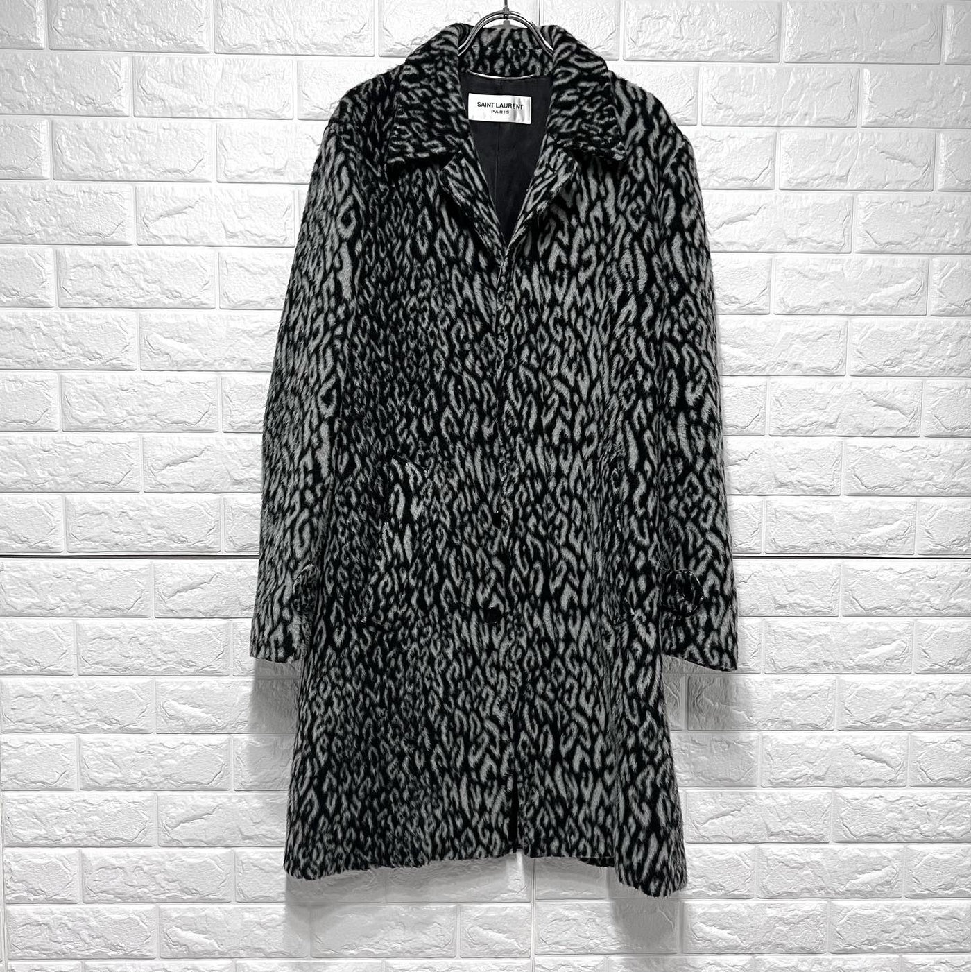 サンローランパリ/SAINT LAURENT PARIS 15AW レオパード チェスター