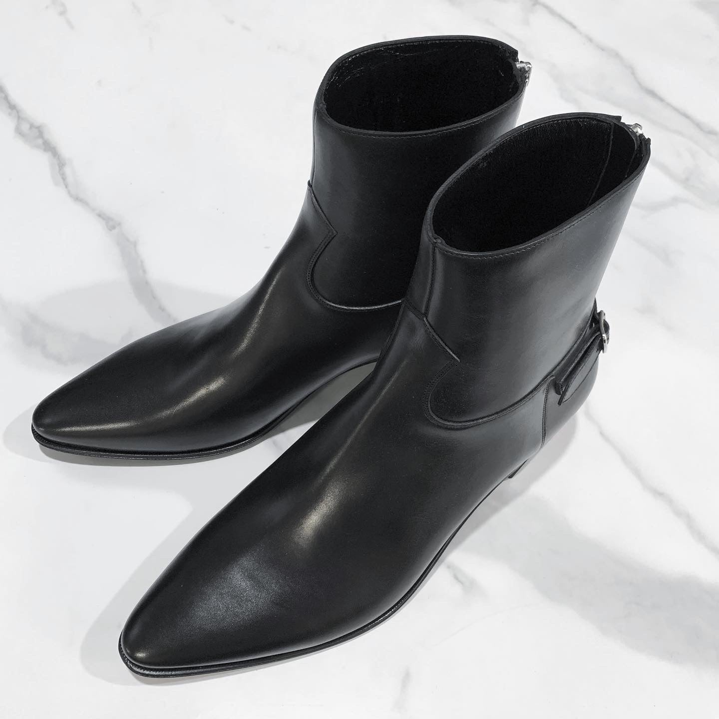 CELINE 19SS JACNO 6cm heel back zipped boots 1 – PANERO
