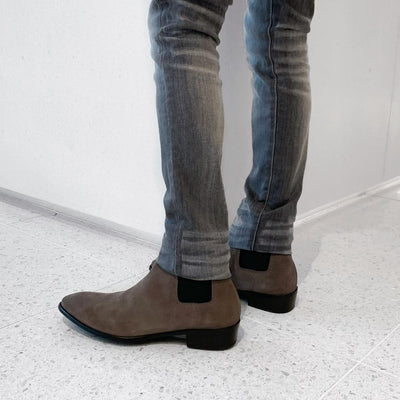 "Suede side gore boots"suede side gore boots (antique brown)