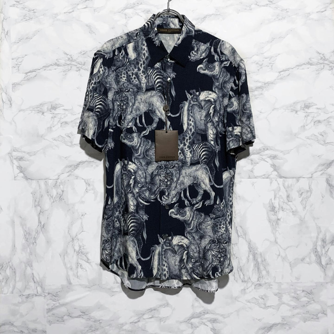 Shop Louis Vuitton Street Style Plain Other Animal Patterns Cotton  STANDARD FIT SHORT SLEEVE SHIRT 1AAU3N by Mikrie  BUYMA