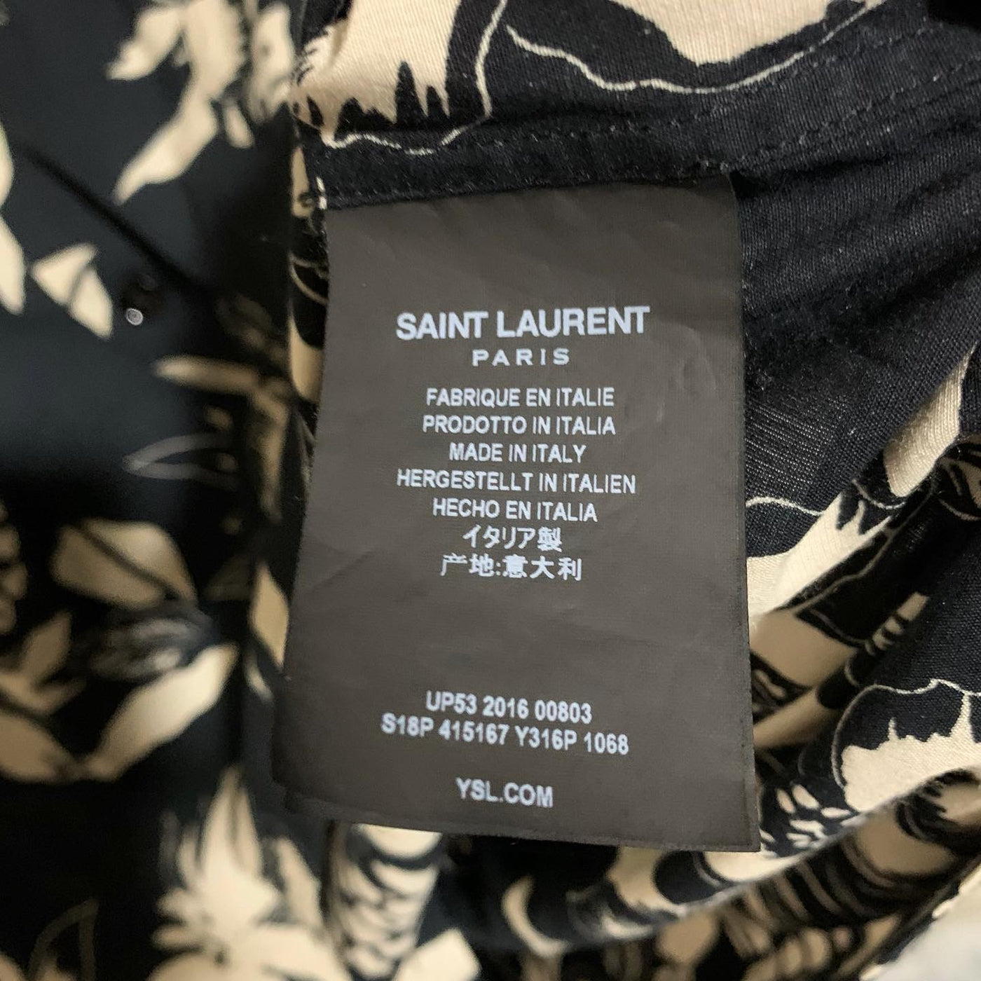 Saint Laurent Paris/SAINT LAURENT PARIS 17SS Botanical Aloha Shirt