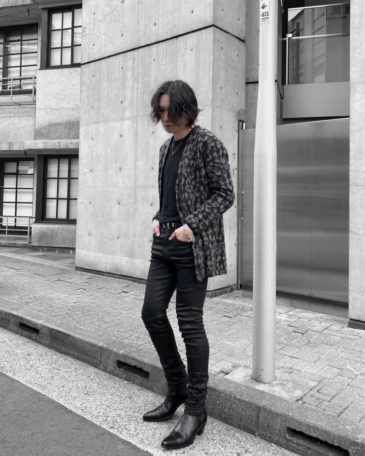 ディズニーコレクション BLACK MOHAIR CARDIGAN 黒 モヘア