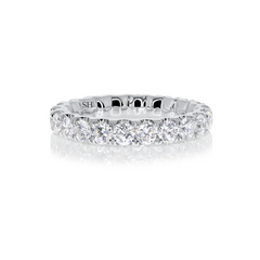 Wider scalloped women’s diamond eternity band (3.5mm)