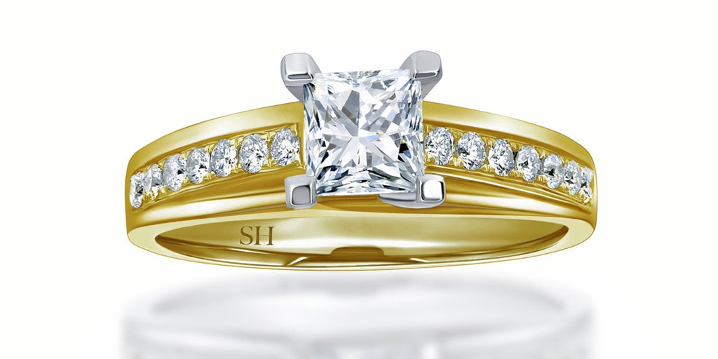 18k yellow gold engagement ring