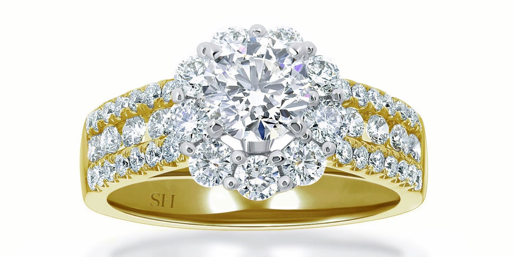 18k yellow gold engagement ring