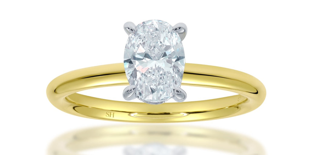 18k yellow gold engagement ring