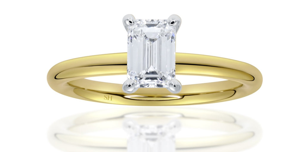 18k yellow gold engagement ring