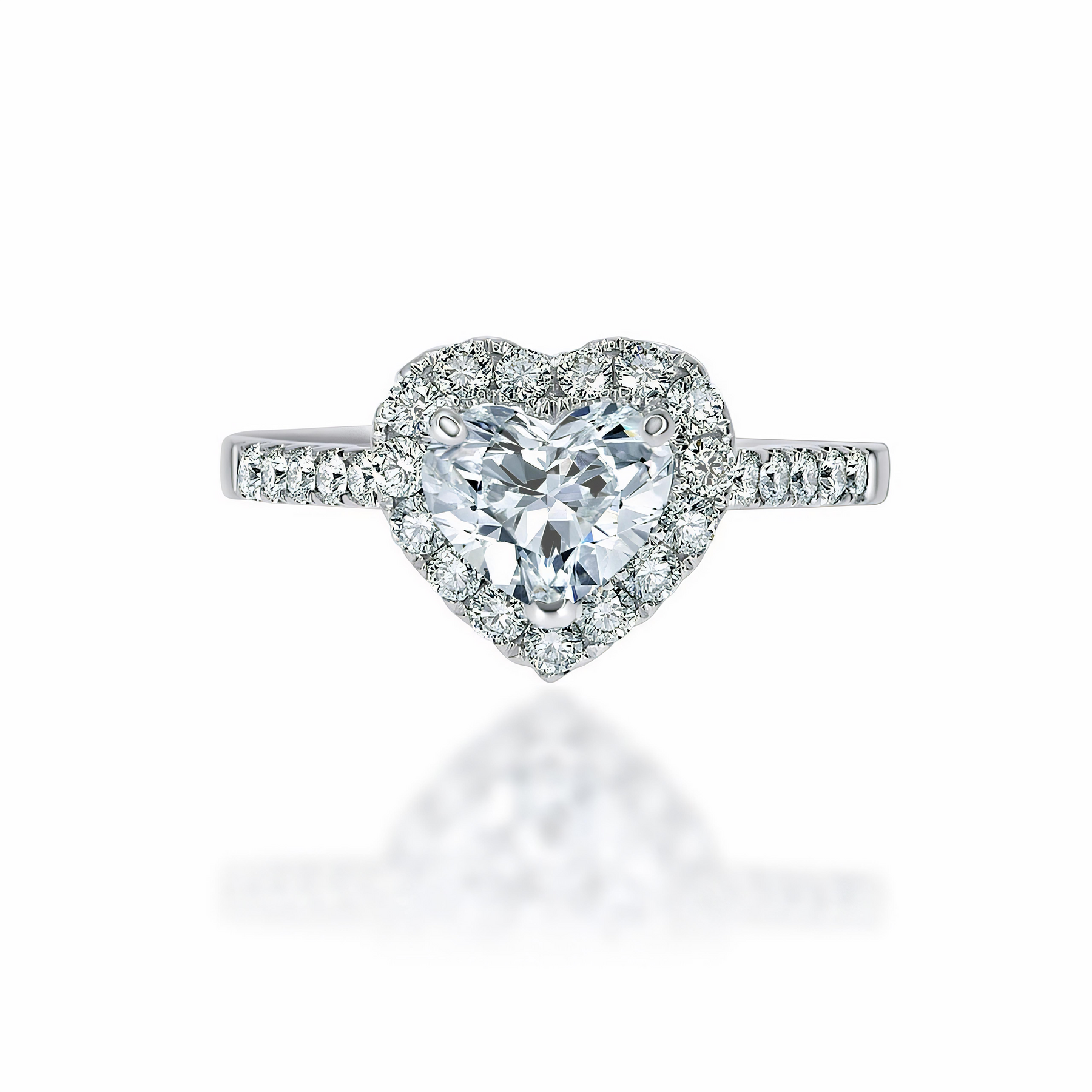 heart cut diamond engagement ring