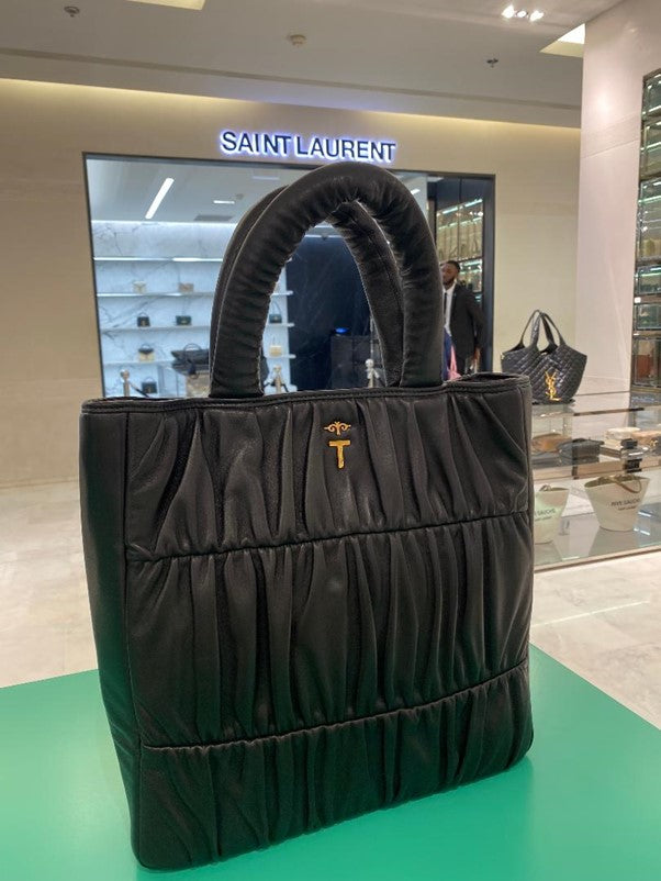 Thalie Paris upcycled leather tote at Printemps Haussmann