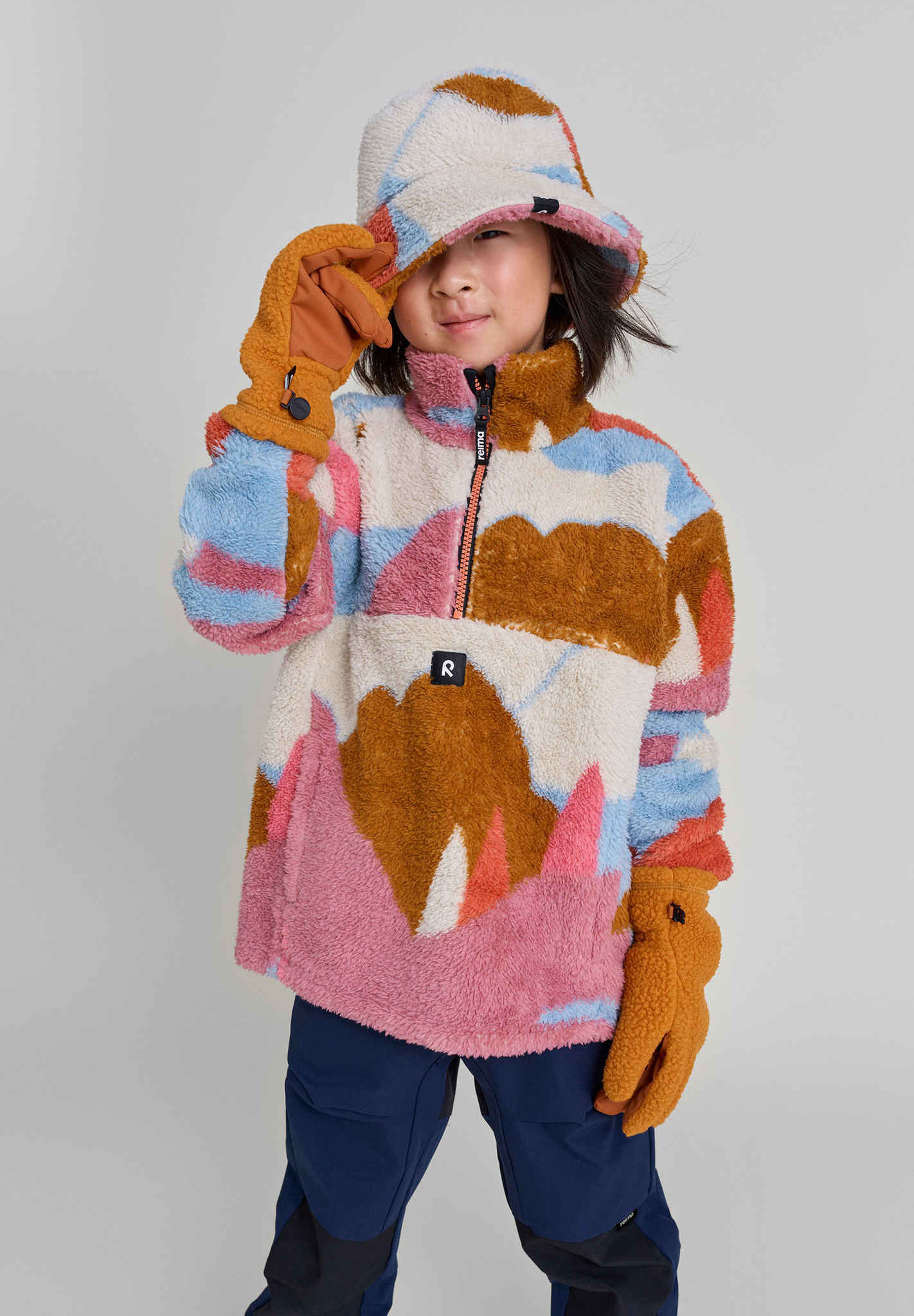 Kids Woolen Warm Hoody with Inner Fleece for Girls