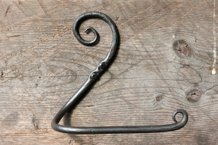 Hand Forged Wrought Iron Hand Towel Bar (right)