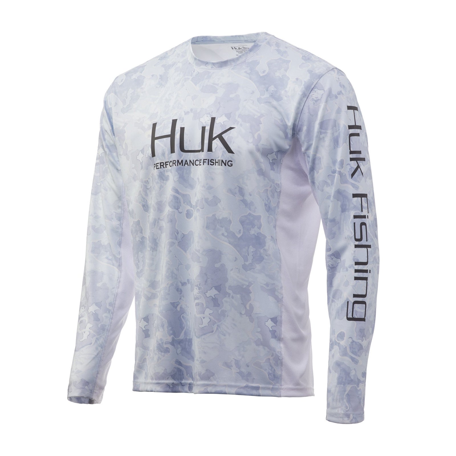 Huk Fishing Shirt Women's XL Gray Performance Fabrics Long Sleeve Palm  Trees