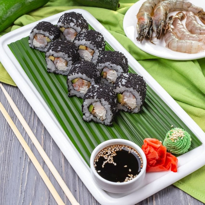 black tobiko sushi