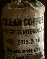 Canvas bag of clean coffee from Guatamala