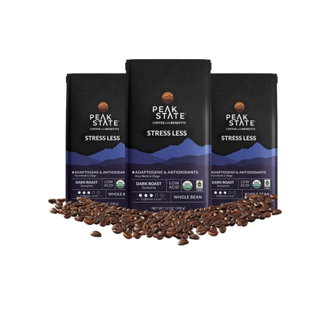 Sumatra Dark Roast Coffee with Reishi Functional Mushroom.