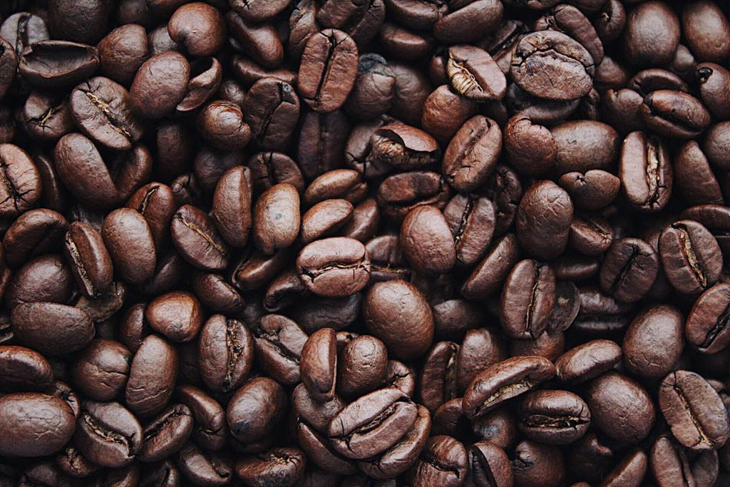 Sea of roasted coffee beans.