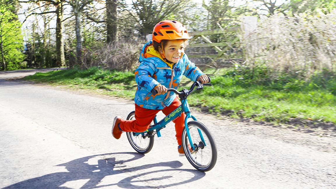 Learning to ride a balance bike