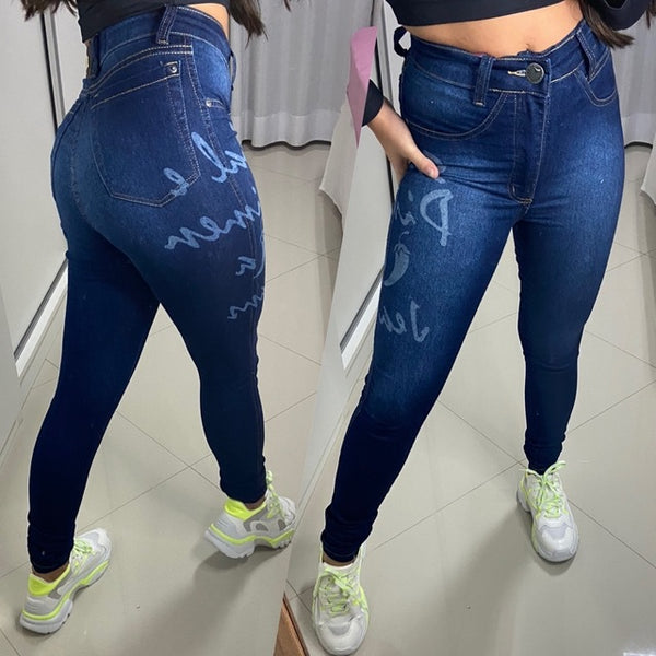 calça jeans preta sal e pimenta